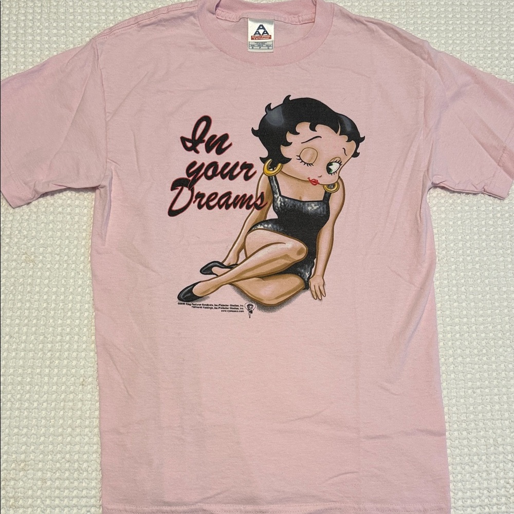 Betty Boop "In Your Dreams" Pink Graphic Tee